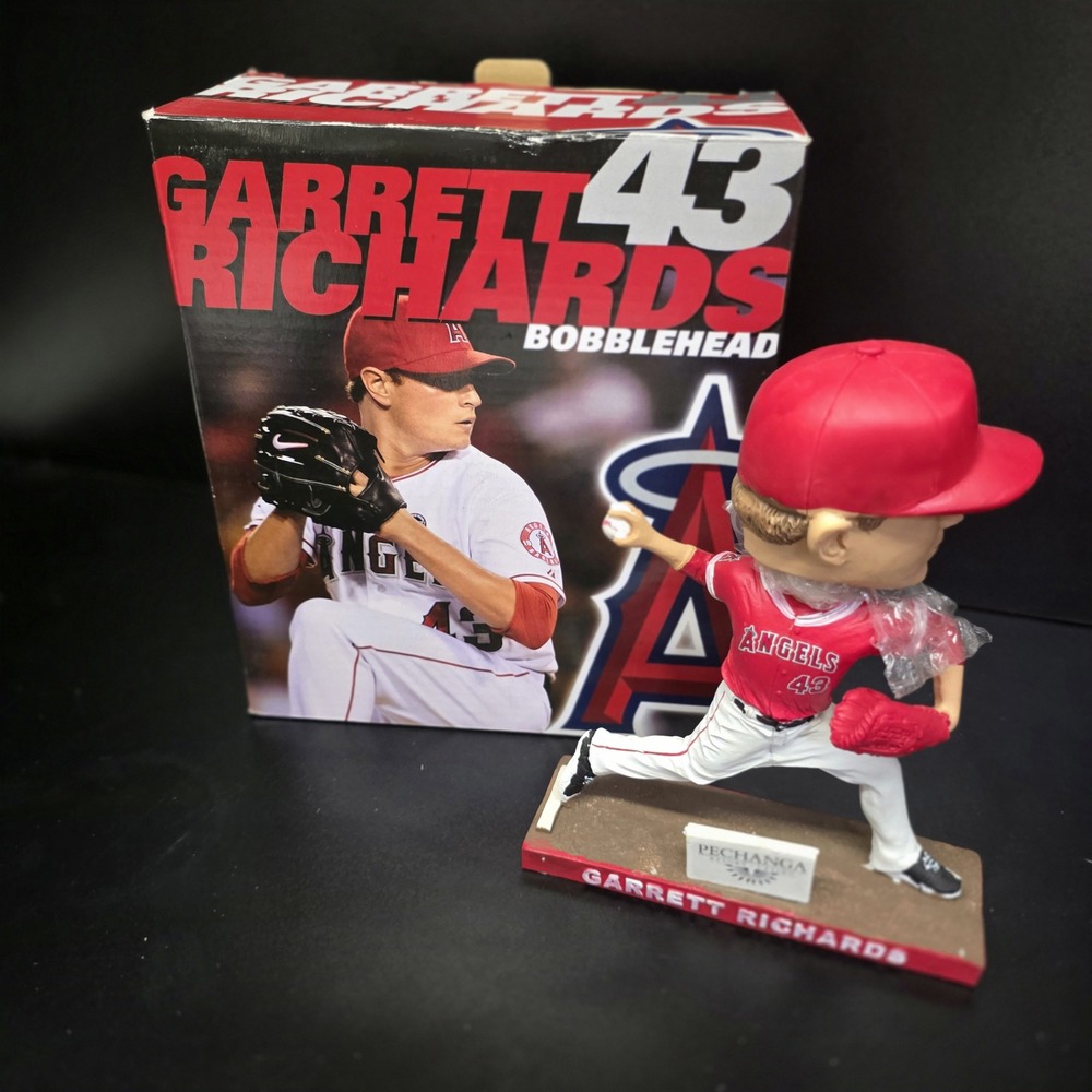 MLB Garrett Richards Bobblehead Red Los Angeles Angels Pitcher SGA #43